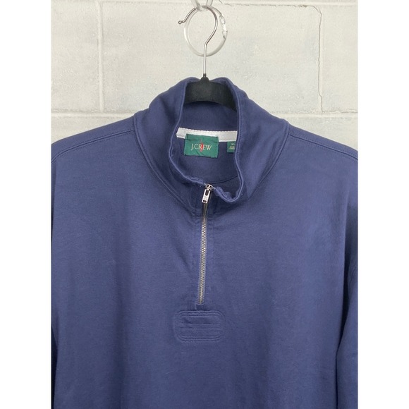 J. Crew Half Zip Pullover Long Sleeve Elbow Patch Casual Top Men's XL - Picture 3 of 6
